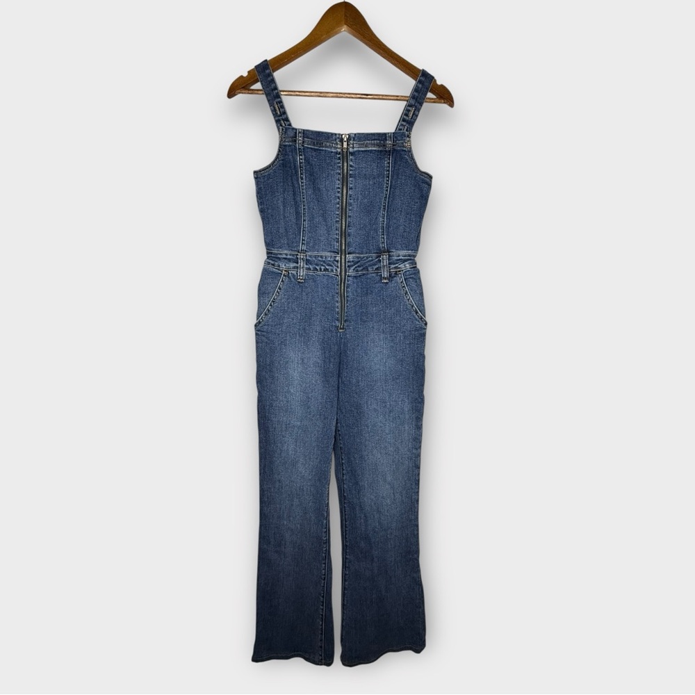 PacSun Dark Blue Denim Jumpsuit with Front Zip